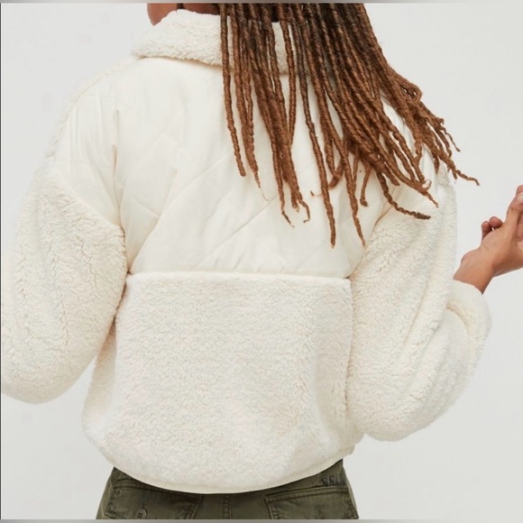 🚨SOLD🚨Anthropologie Women's Cream Sherpa Jacket - Picture 3 of 9
